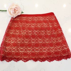 Club Monaco Crochet Lace Overlay Skirt
